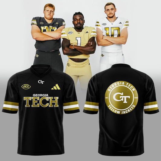 Limited Edition Georgia Tech Football New uniforms are ready for fans Black Jersey