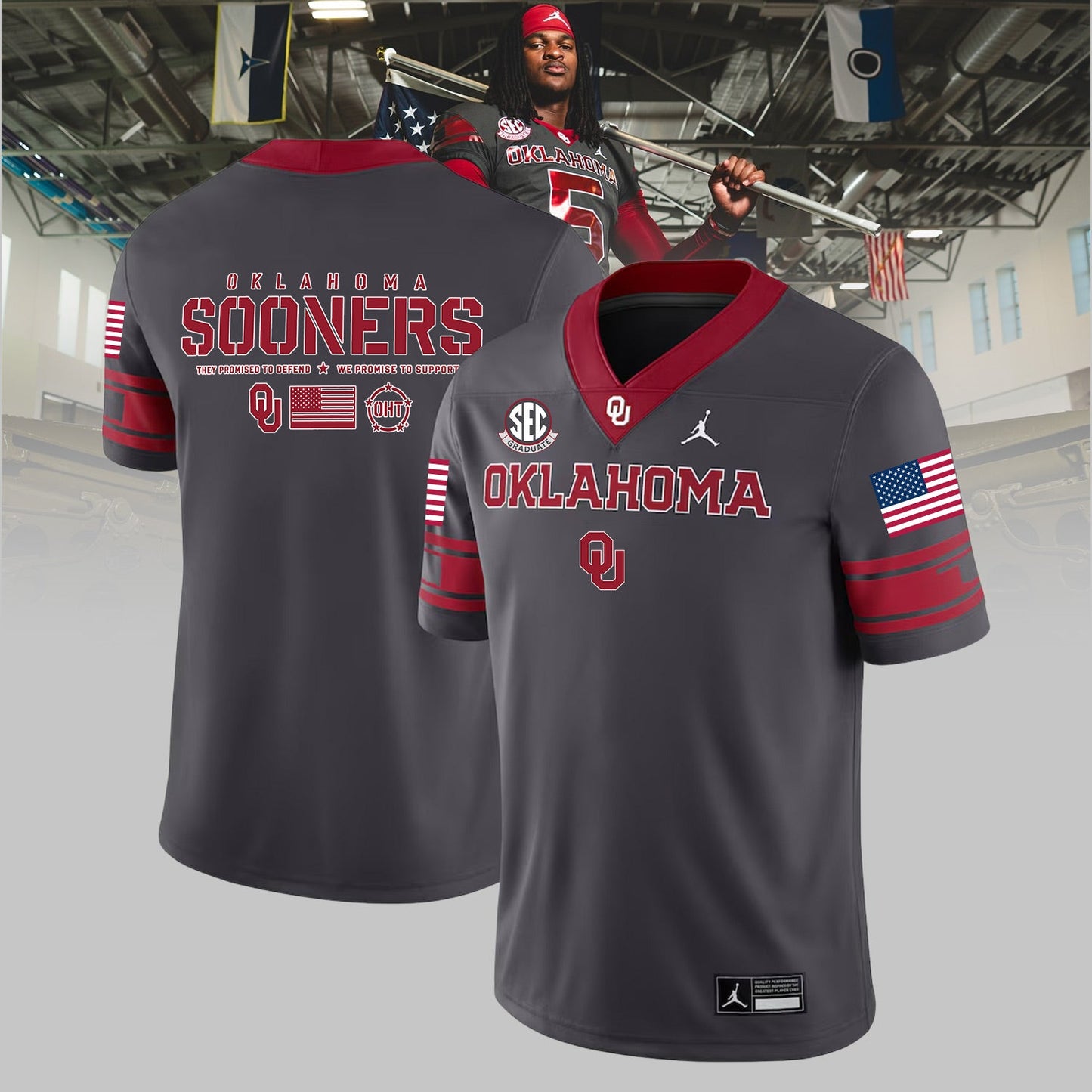 Oklahoma Sooners Football Salute to Service Limited Edition Jersey