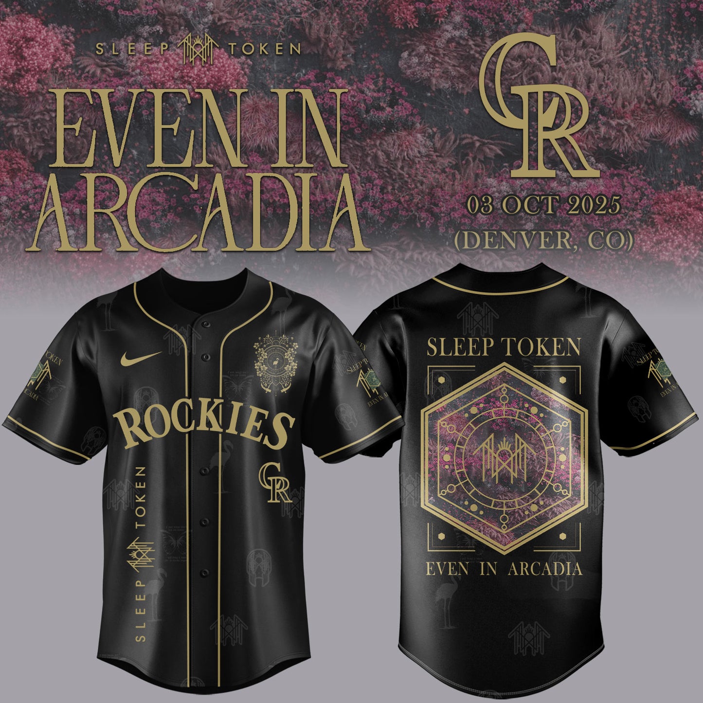 Colorado Rockies x Sleep Token: Even in Arcadia Tour Jersey Baseball