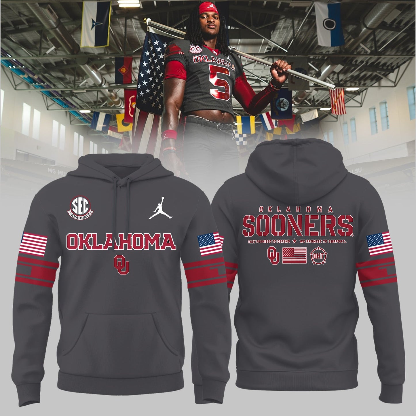 Oklahoma Sooners Football Salute to Service Limited Edition Hoodie
