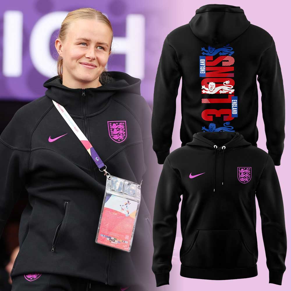 Limited Edition England FB 2025 Black Hoodie