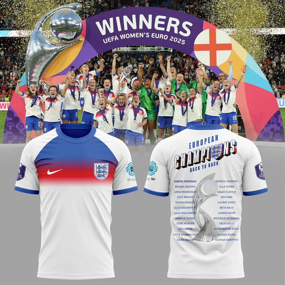 Limited Edition England Champions UEFA Women’s EURO 2025 T-Shirt