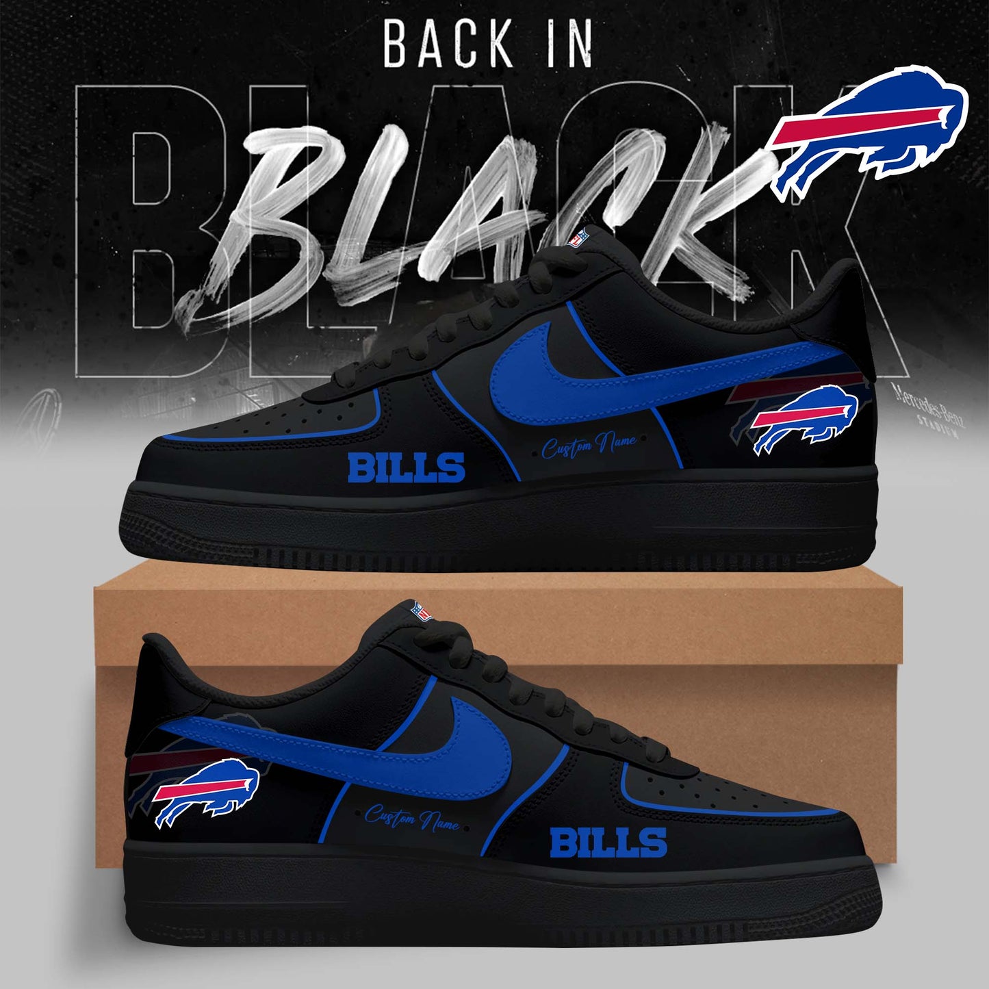 Buffalo Bills – 2025 Back In Black Limited Edition AF1