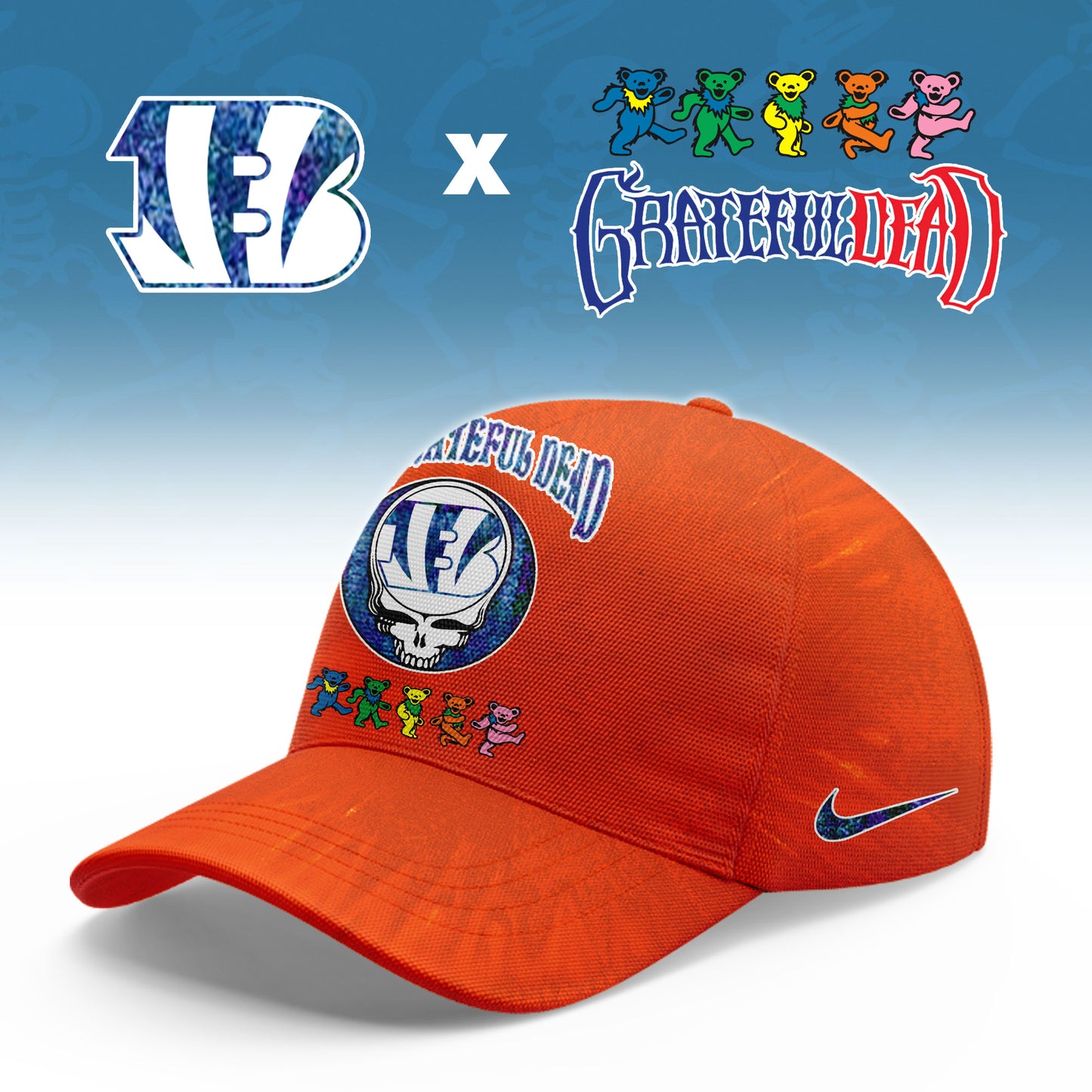 _Cincinnati Bengals Grateful Dead Limited Hoodie