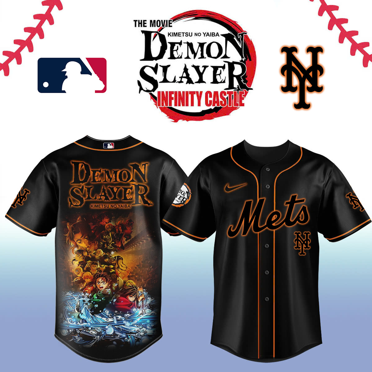 Demon slayer_New York Mets 2025 Baseball Jersey