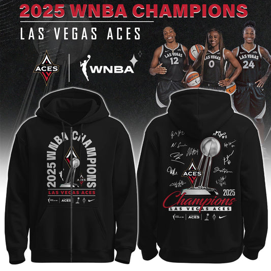 _ Las Vegas Aces WNBA 2025 Champions ZipHoodie Limited Edition