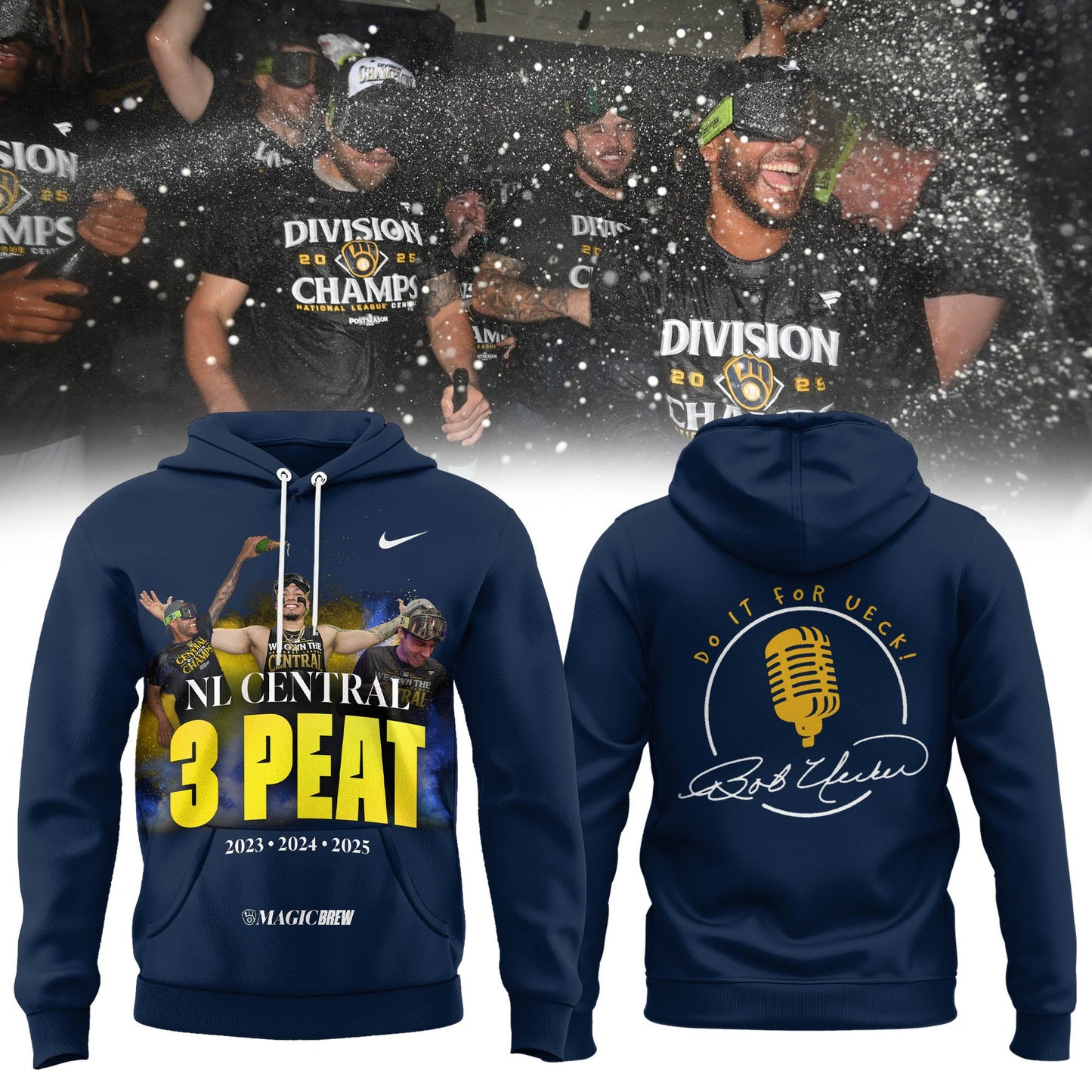 “DO IT FOR UECK!” The 2025 Brewers’ playoff merch Hoodie