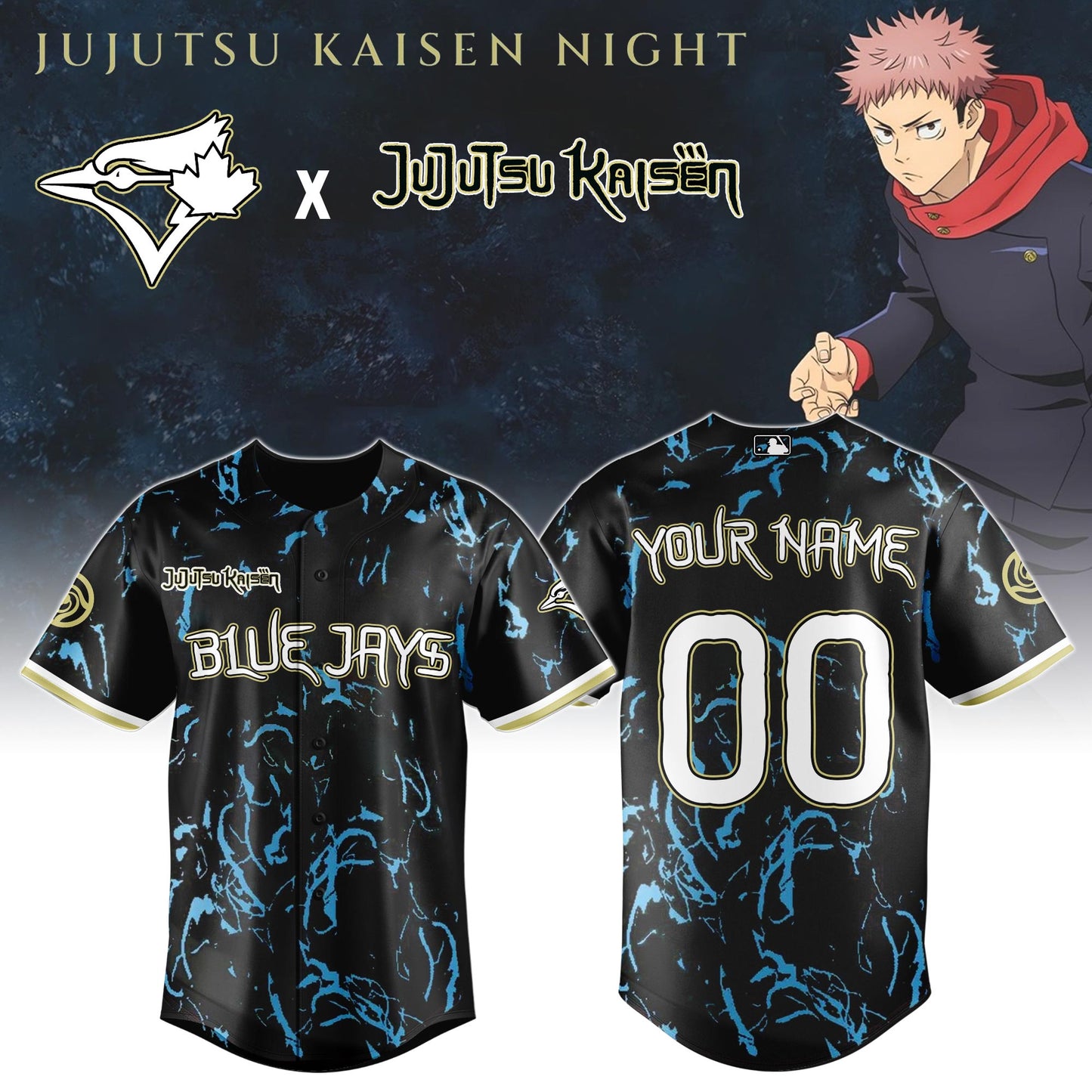 Toronto Blue Jays MLB x Jujutsu Kaisen Night Jersey Limited