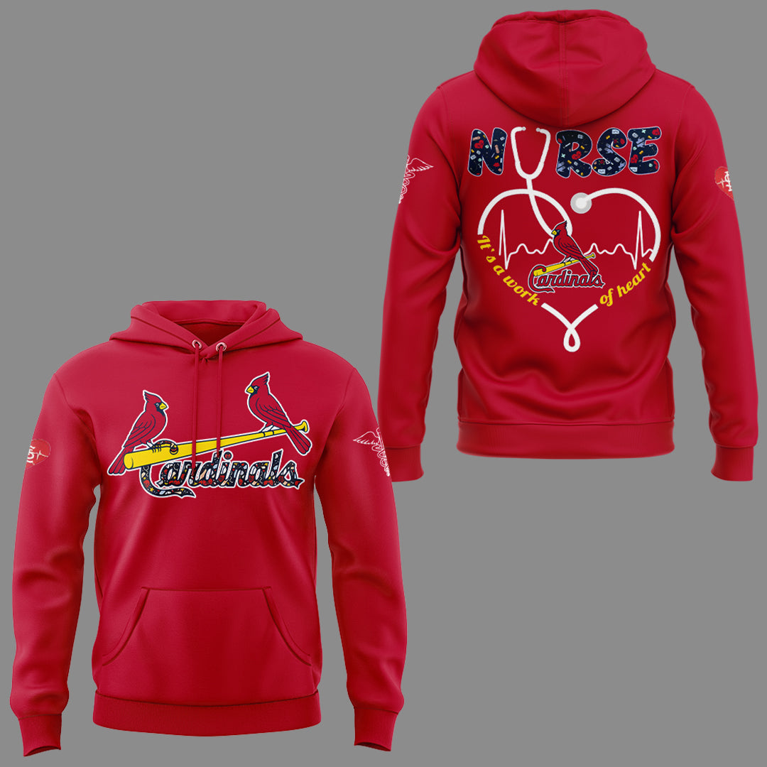 Limited Edition St. Louis Cardinals NURSES NIGHT Hoodie