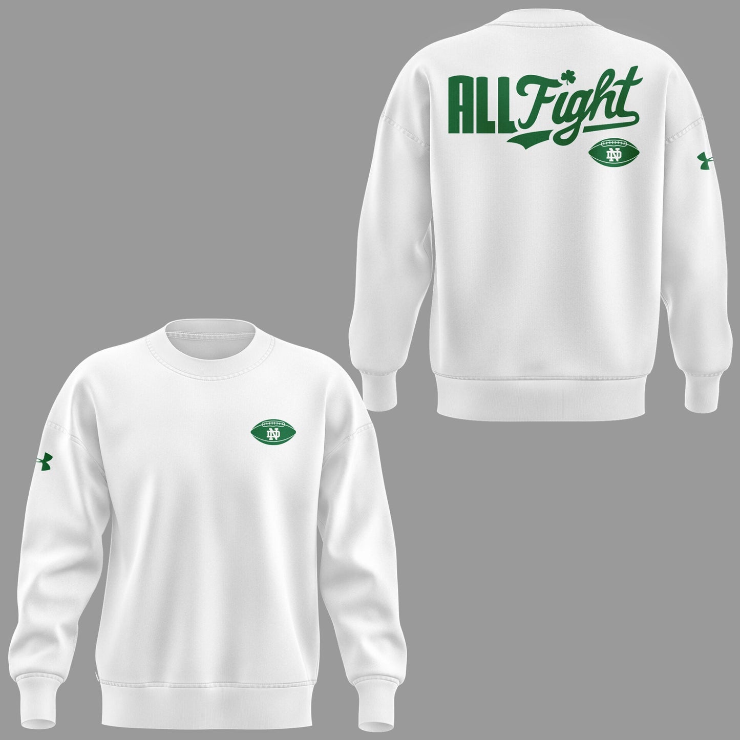 Special Edition Notre Dame “Irish Wear Green” White Sweatshirt