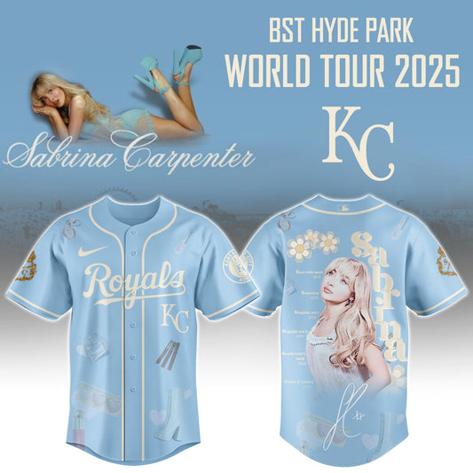 K C Royals  x Sabrina Carpenter "Short n’ Sweet Tour" Jersey Editions Limited +Selling Out Fast