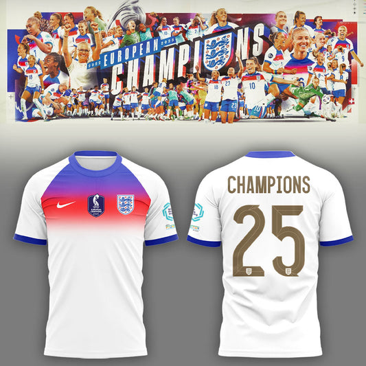 Limited Edition England Champions UEFA Women’s EURO 2025 T-Shirt