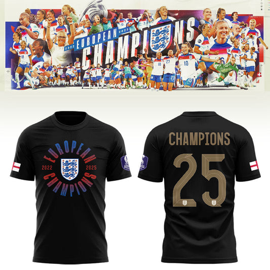 Limited Edition England Champions UEFA Women’s EURO 2025 T-Shirt