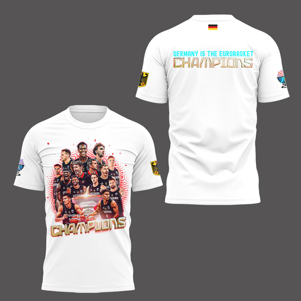 Limited Edition FIBA EuroBasket 2025 Champions Tshirt