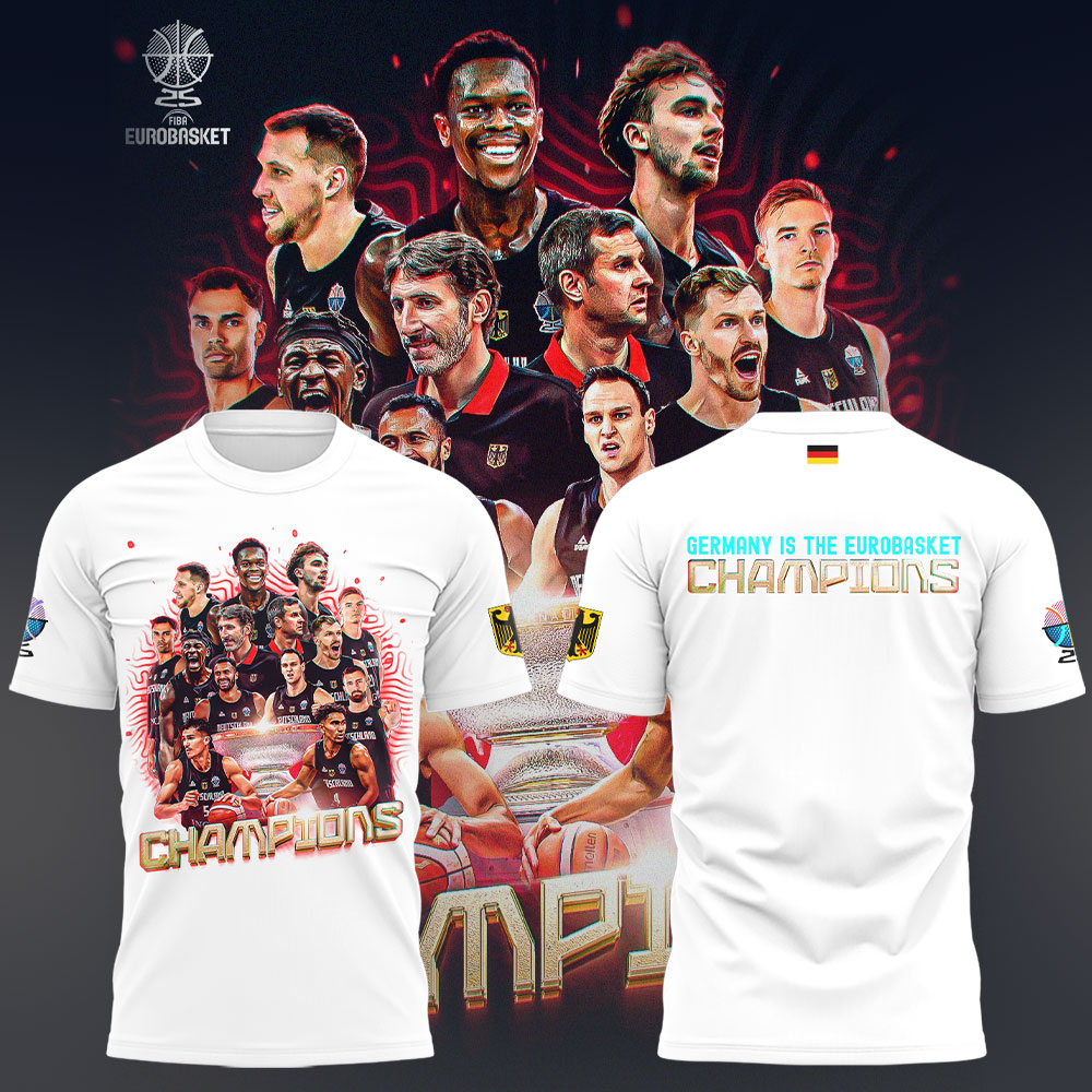 Limited Edition FIBA EuroBasket 2025 Champions Tshirt