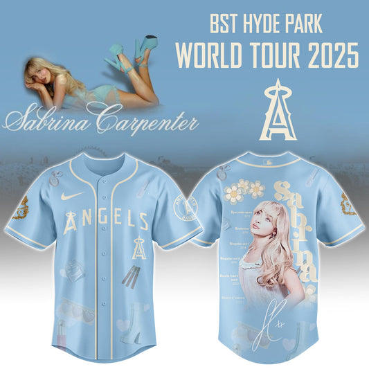 L A Angels x Sabrina Carpenter "Short n’ Sweet Tour" Jersey Editions Limited +Selling Out Fast