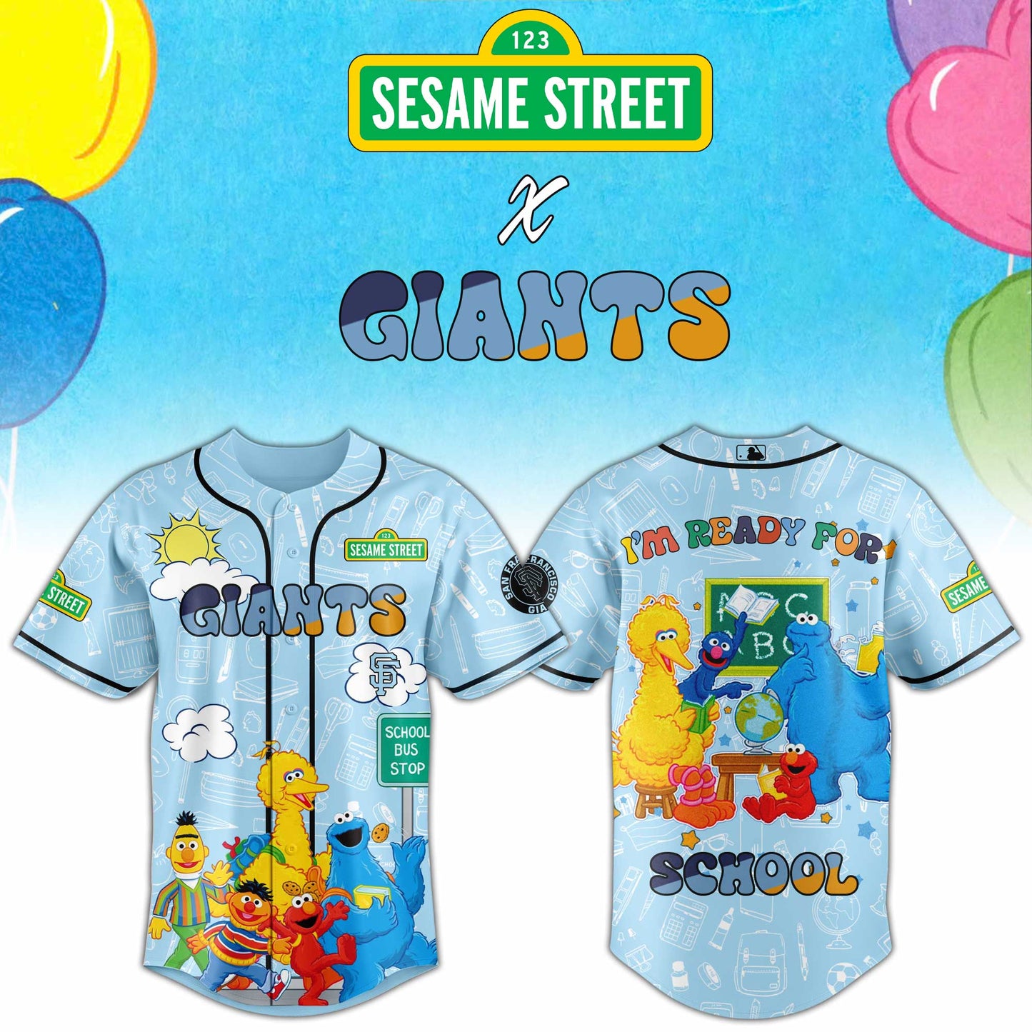 Baseball x Sesame Back to School Jersey Limited Edition