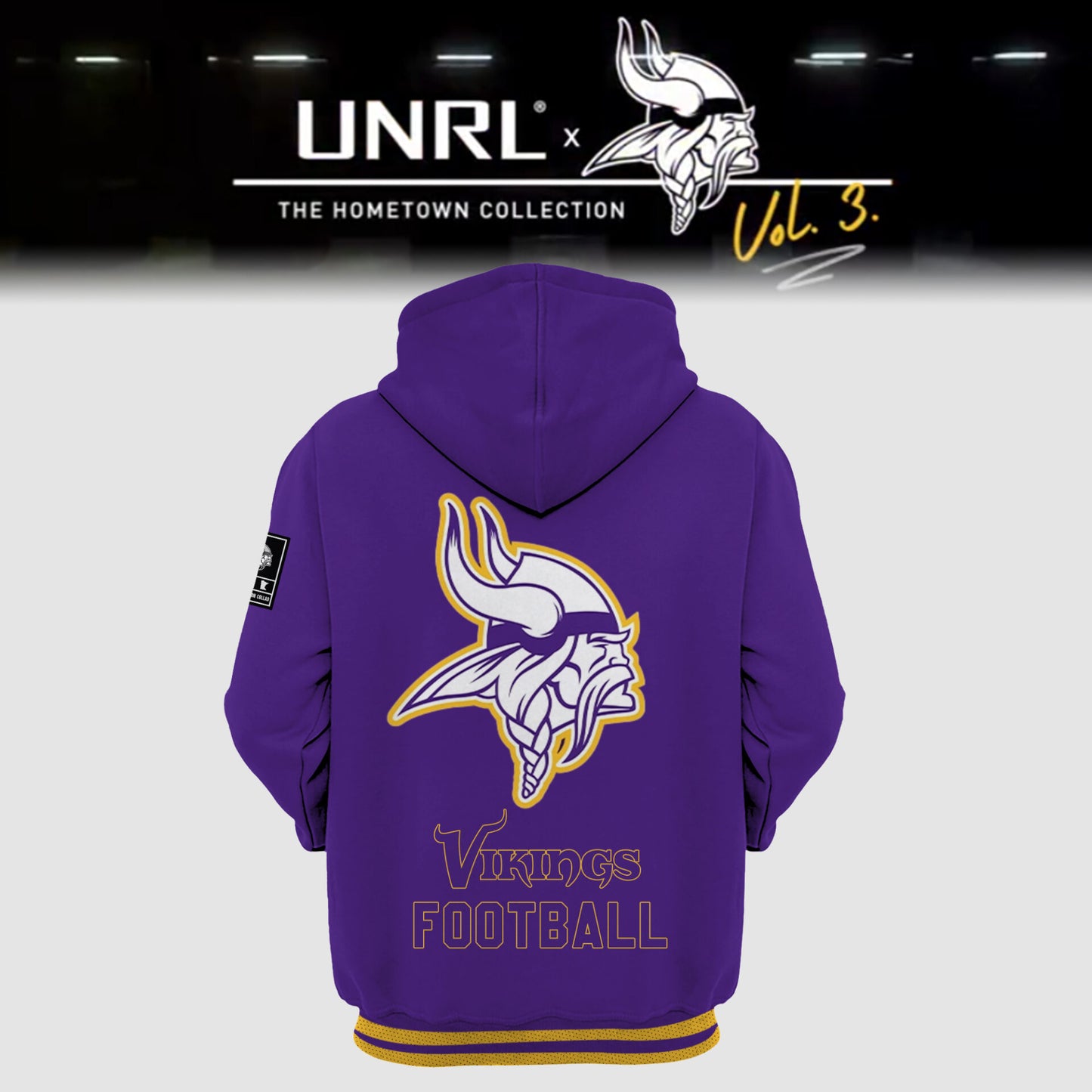 Minnesota Vikings NFL 2024 Limited Edition “Winter Warrior” Nike UNRL Vol 3 Hoodie