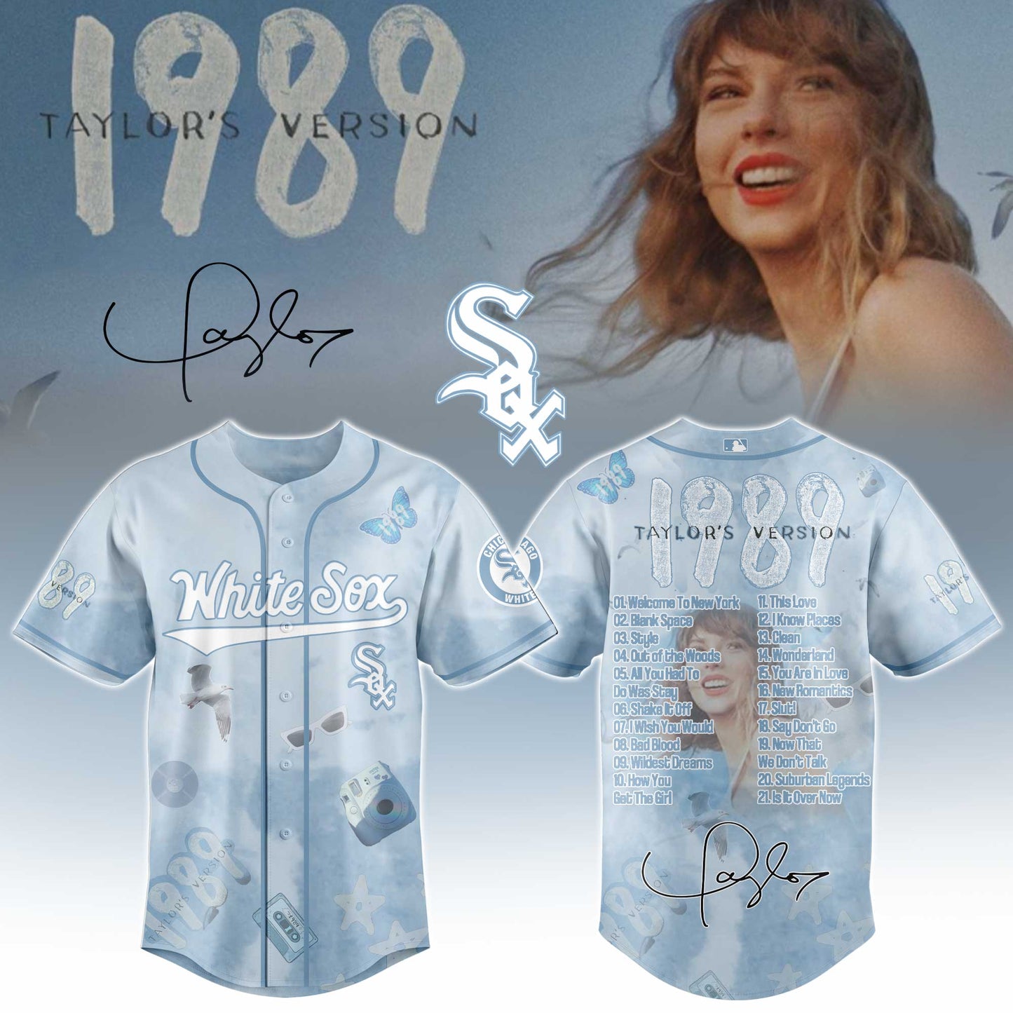 CWS 1989 Sky Blue Baseball Jersey