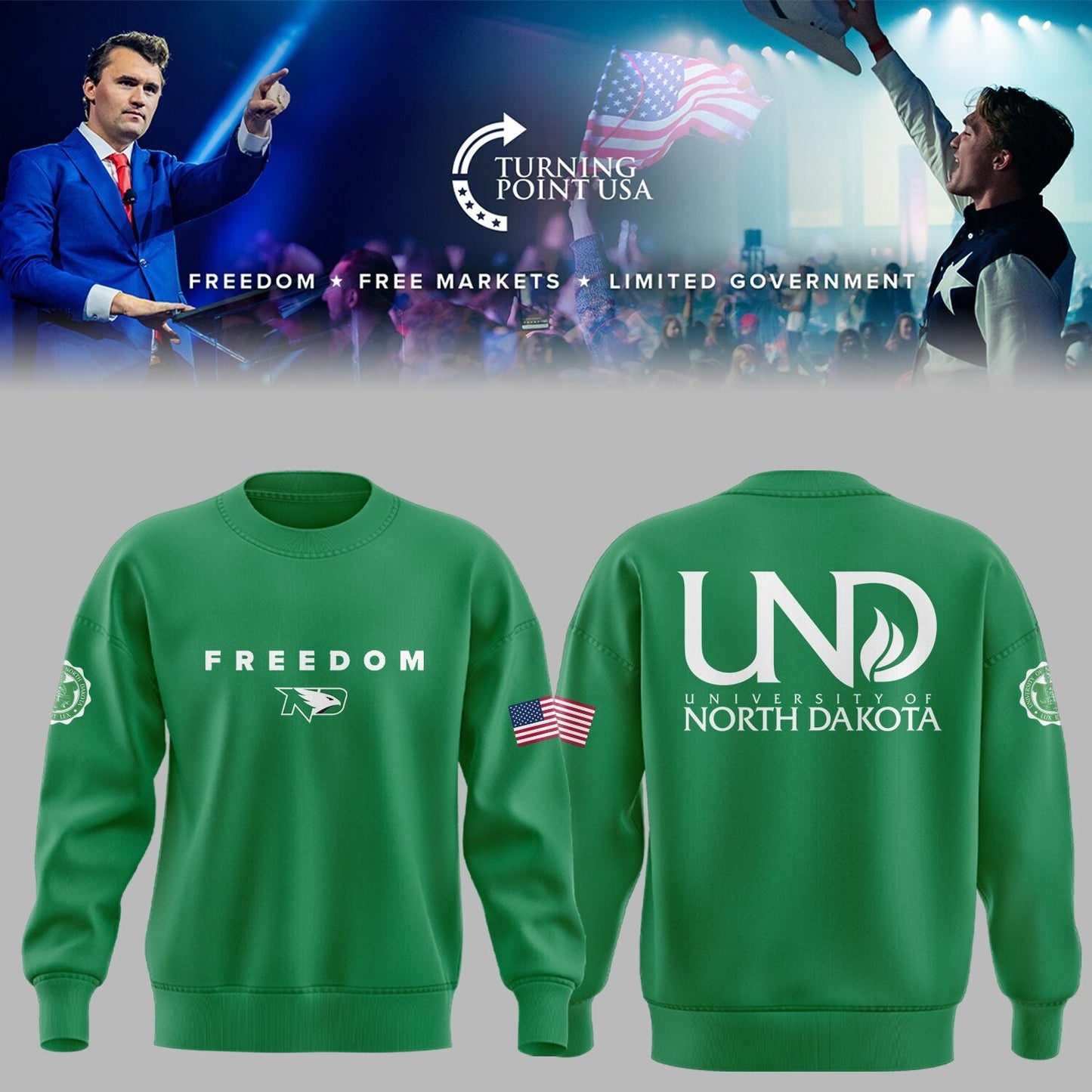 Limited Edition North Dakota x Turning Point USA 2025 Sweatshirt