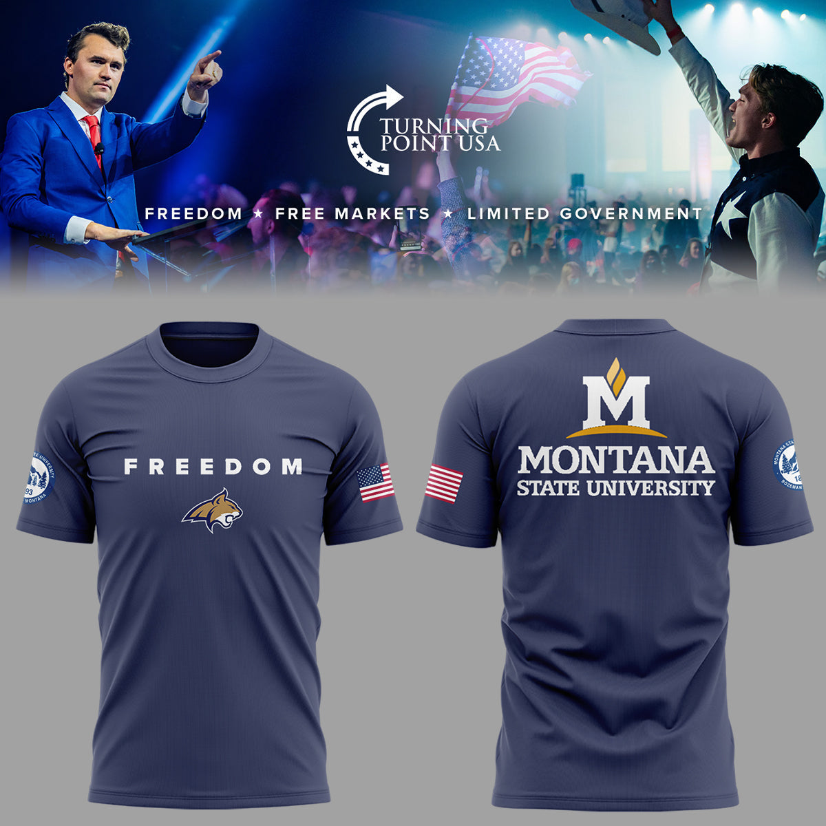 Limited Edition Montana State x Turning Point USA 2025 TShirt