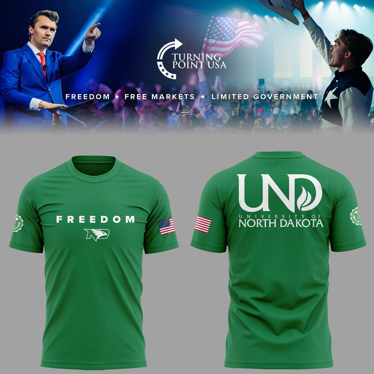 Limited Edition North Dakota x Turning Point USA 2025 TShirt