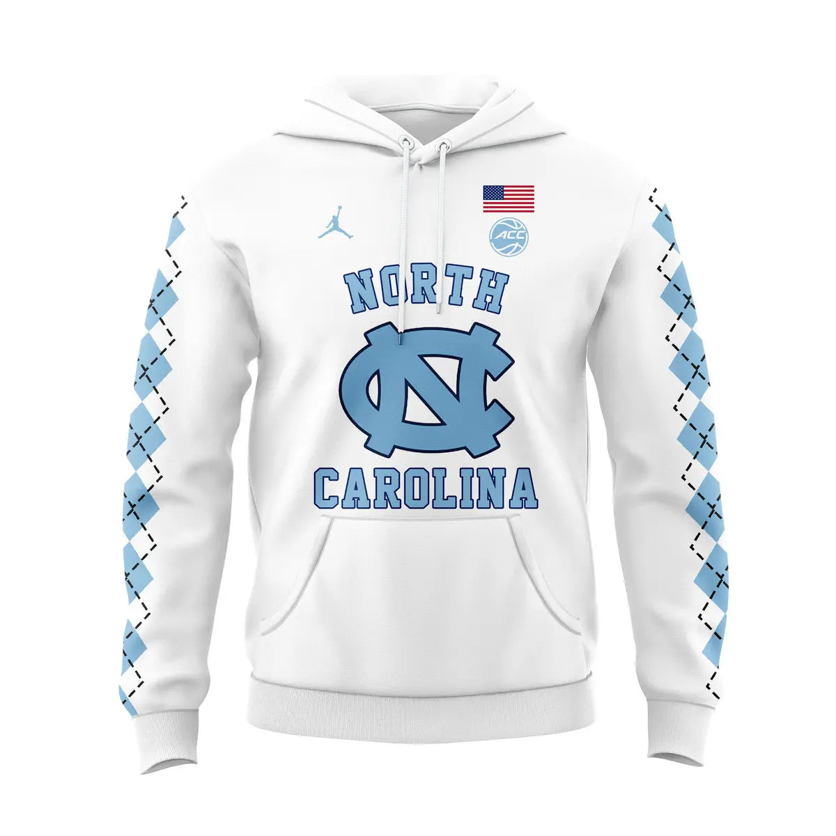 Limited Edition UNC Basketball White Version1 Hoodie - - Carolina Tar Heels Shirt