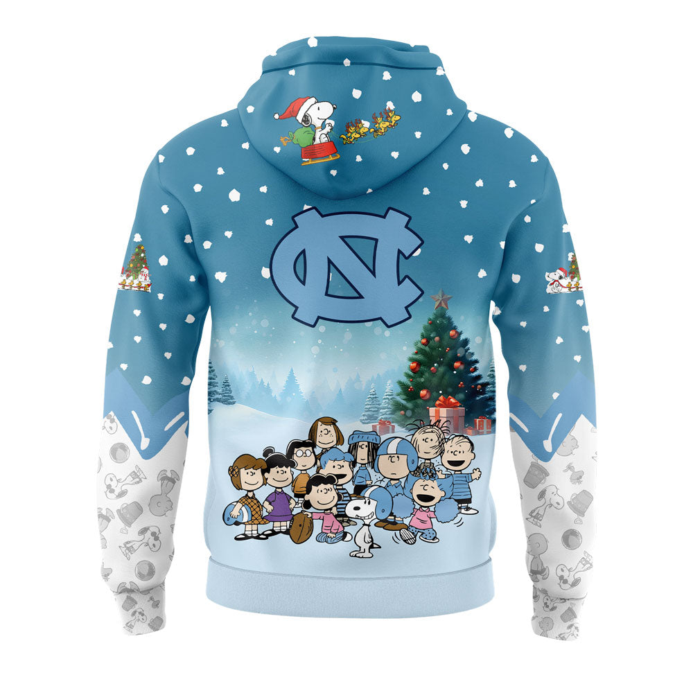 UNC Football Peanuts Snoopy Hoodie V2 - - Carolina Tar Heels Shirt