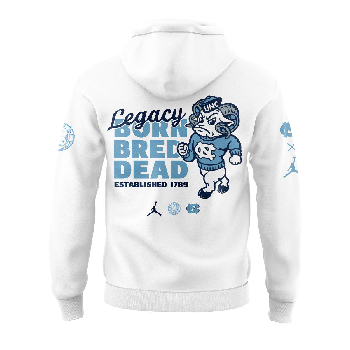 Limited Edition UNC Basketball LEGACY BORN BRED DEAD Hoodie - - Carolina Tar Heels Shirt