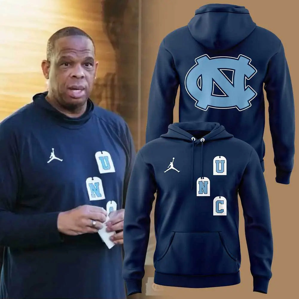 UNC Basketball Coach Hubert Davis New Hoodie - - Carolina Tar Heels Shirt