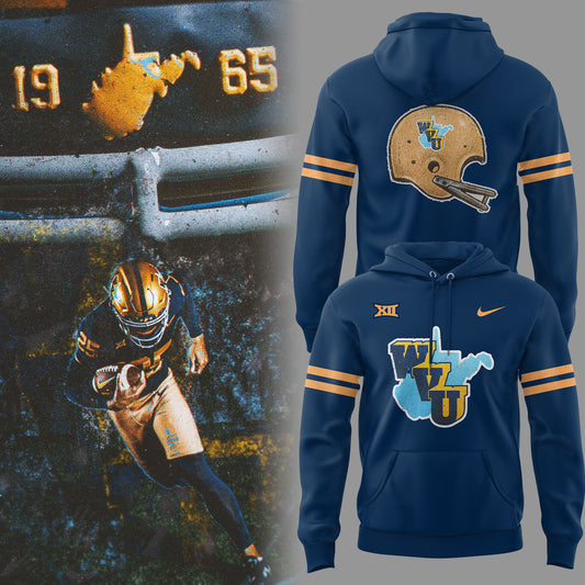 Limited Edition WVU Football 𝟏𝟗𝟔𝟓 𝐓𝐡𝐫𝐨𝐰𝐛𝐚𝐜𝐤 Hoodie-PU09272500001