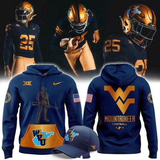 Limited Edition WVU Football 𝟏𝟗𝟔𝟓 𝐓𝐡𝐫𝐨𝐰𝐛𝐚𝐜𝐤 Hoodie-PU09272500002