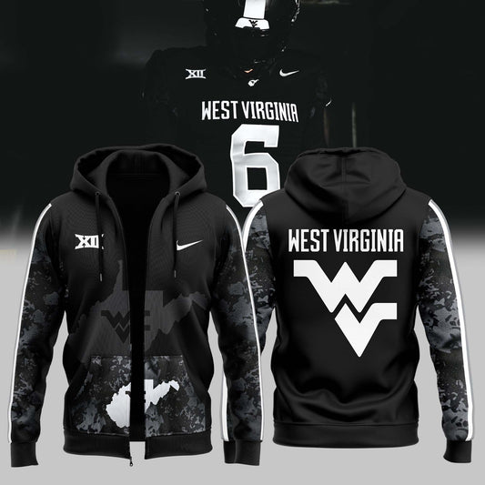 Limited Edition West VA “Coal Rush” Blackout Zip Hoodie-PU111724560