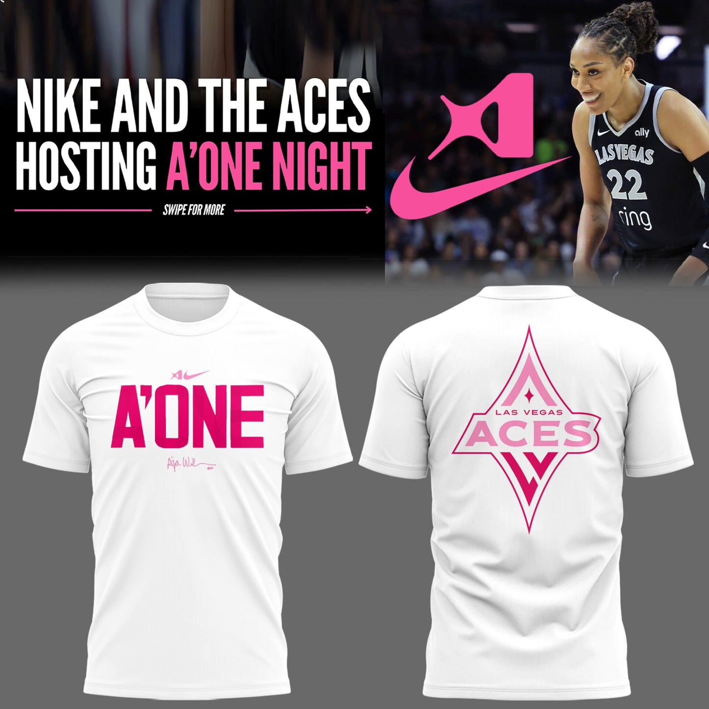 Limited Edition LV Aces x A' One Night 2025 Tshirt