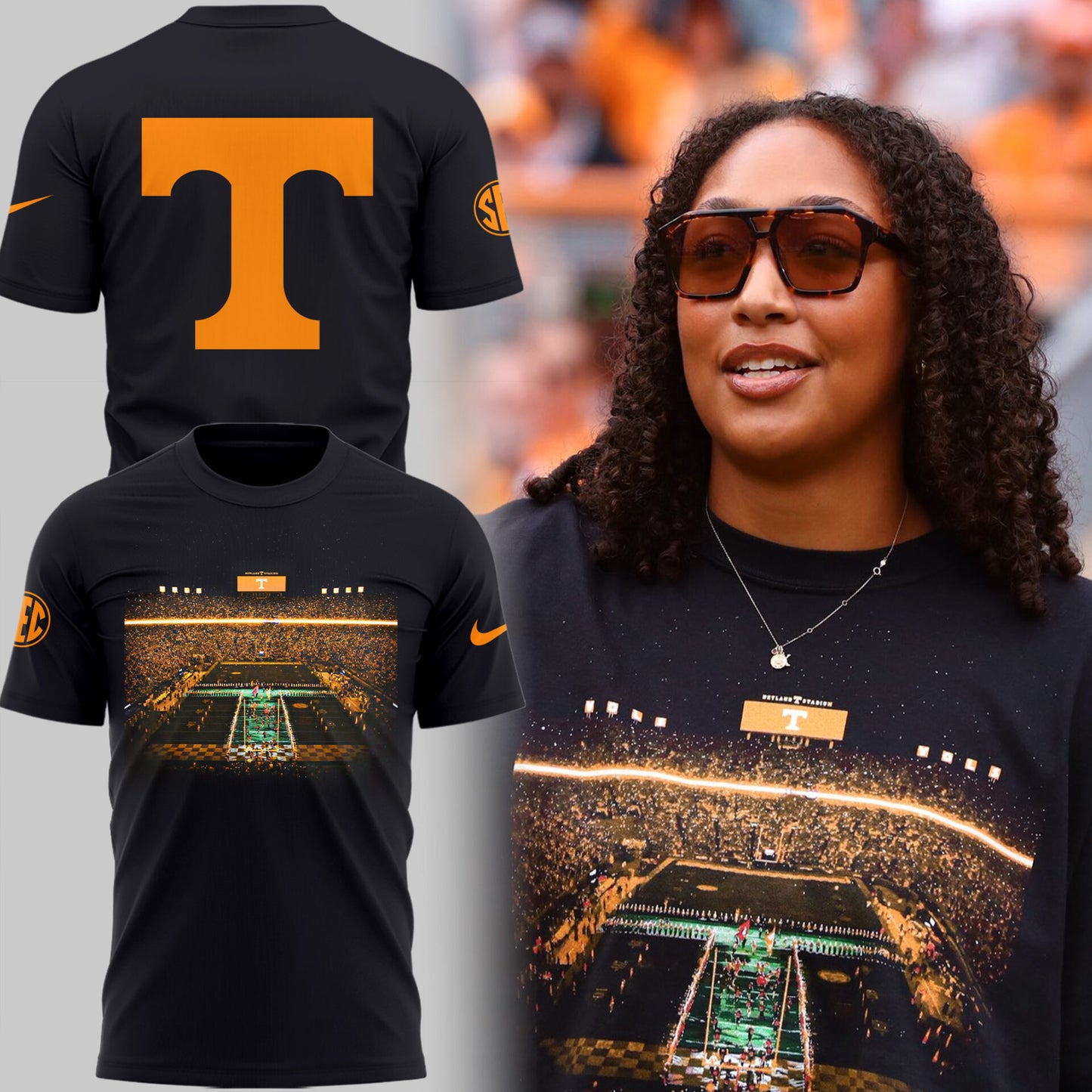 Limited Edition Volunteer Football Comfort Colors Neyland at Night 2025 TShirt-PU25090842