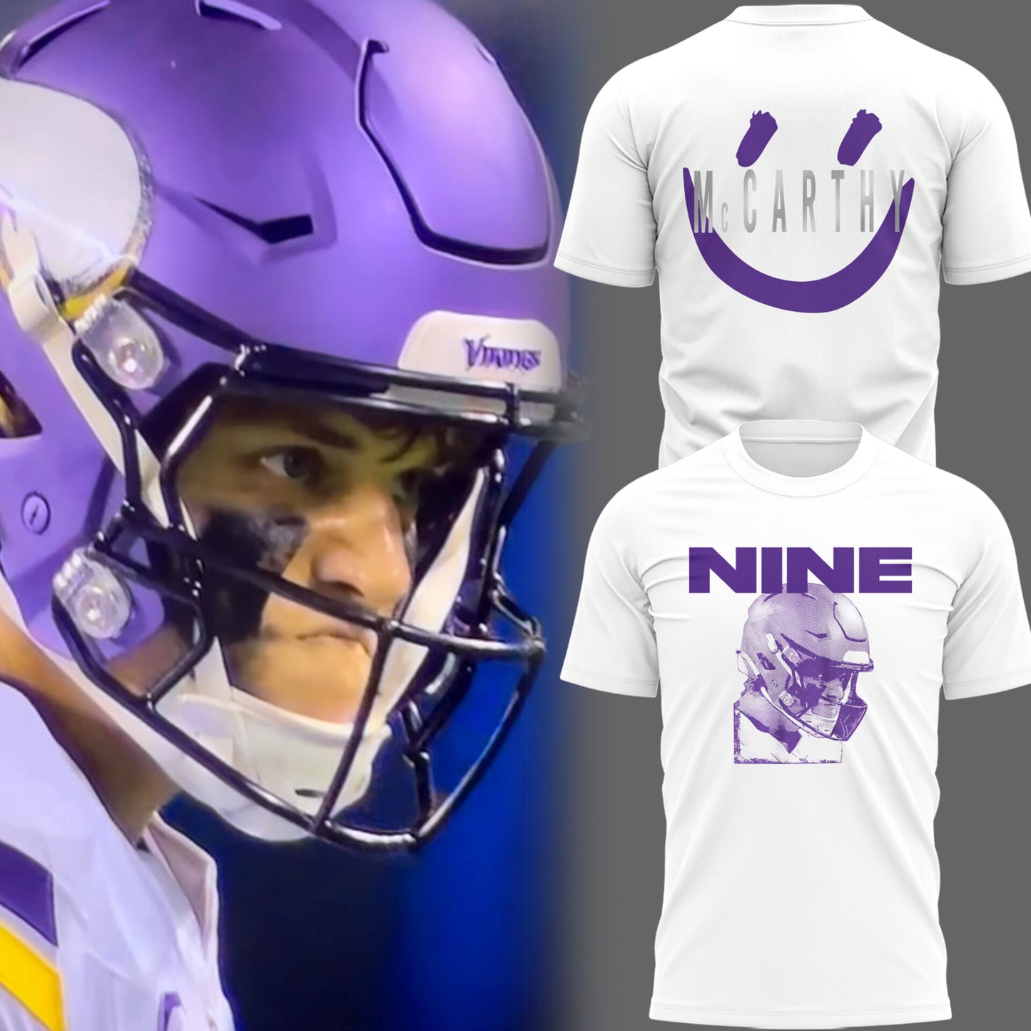 Limited Edition J.J. McCarthy: Nine Purple TShirt