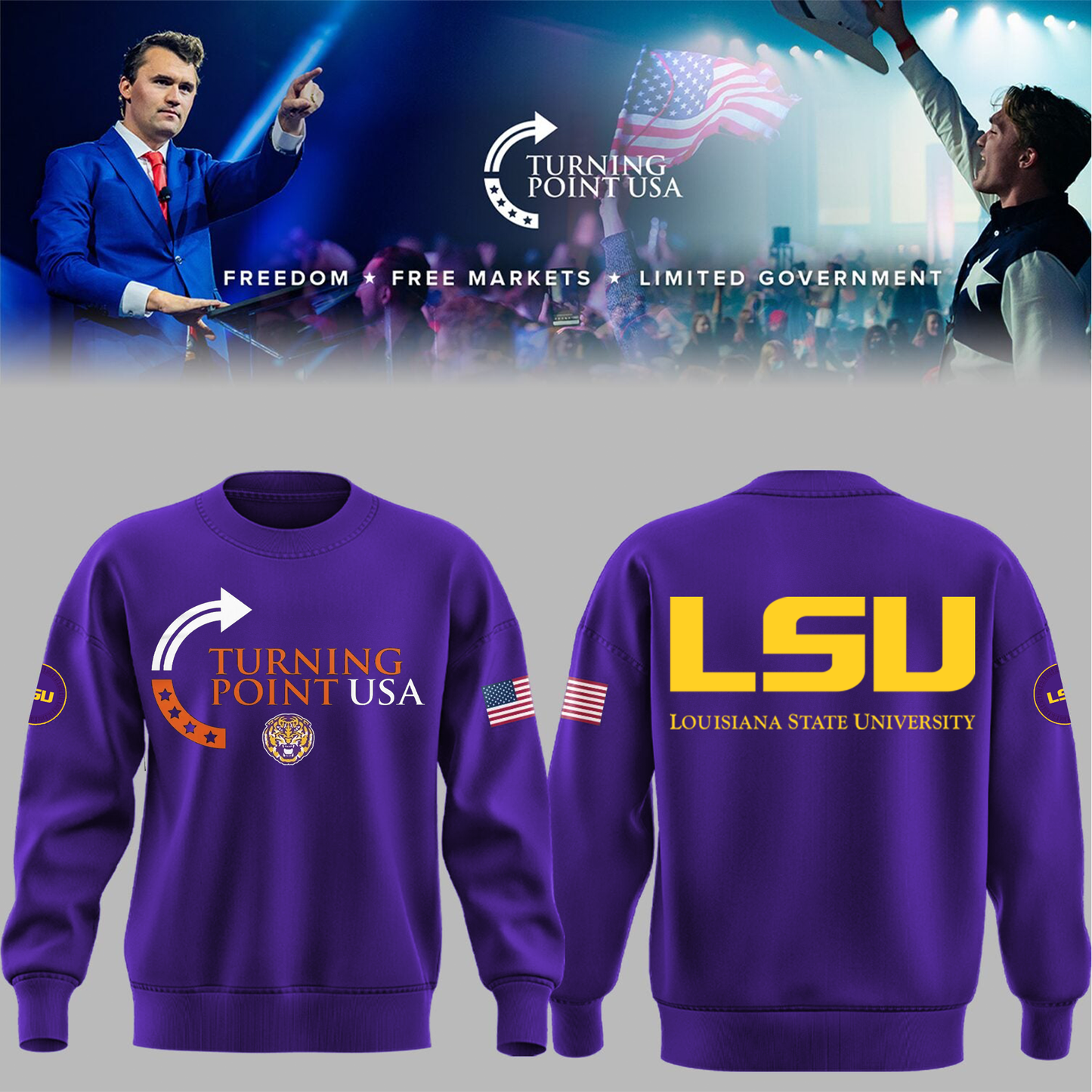 Limited Edition Louisiana State University x Turning Point USA Sweatshirt