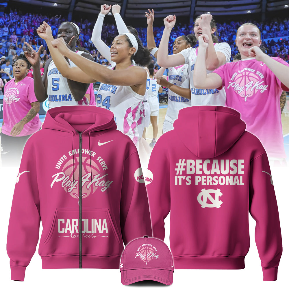 UNC NCAA Limited Edition Play 4Kay Zip Hoodie - Carolina Tar Heels Shirt