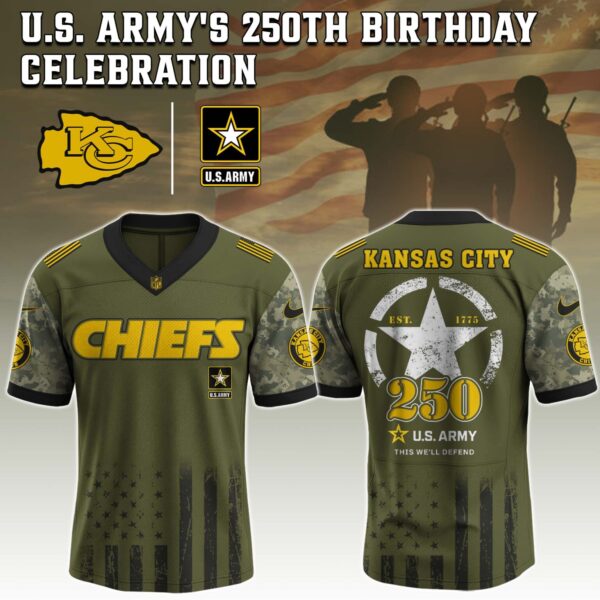 Kansas City Chiefs x U.S. ARMY'S 250TH Birthday Special Edition Jersey - Tycheco