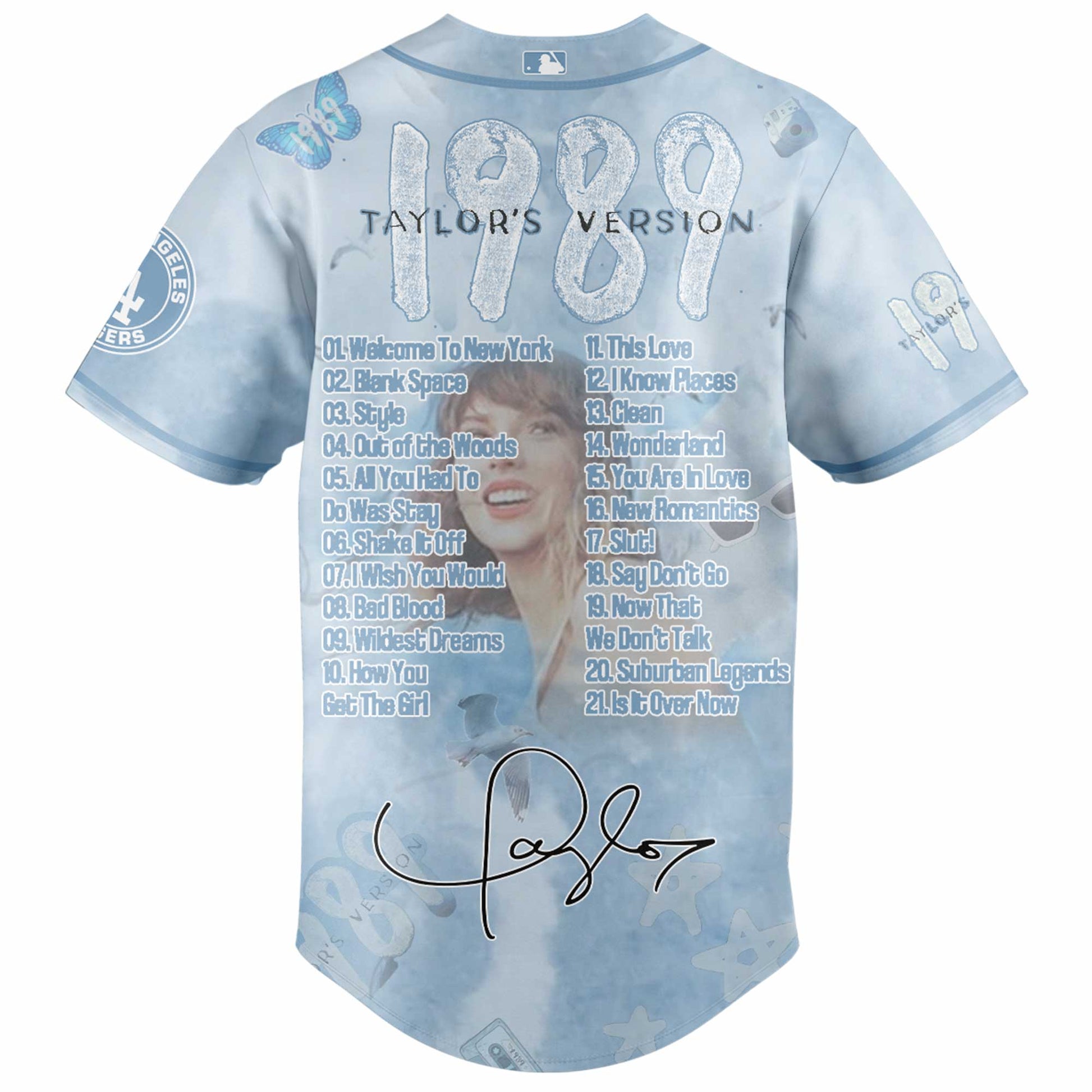 LAD 1989 Sky Blue Baseball Jersey