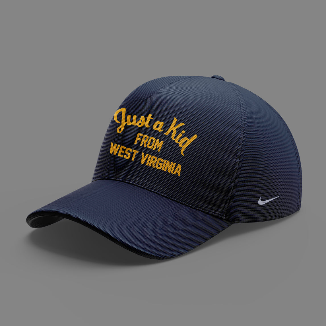 Limited Edition West Virginia FB  "Just a kid from WVU' Navy Hoodie-PU25081808