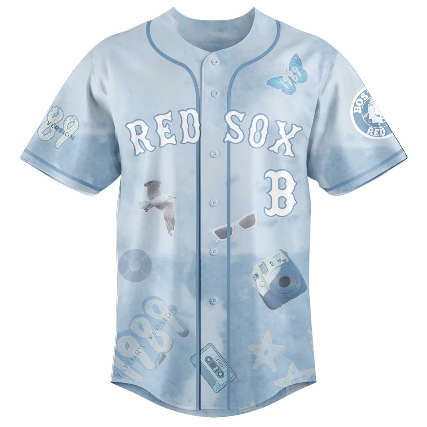 BOS 1989 Sky Blue Baseball Jersey