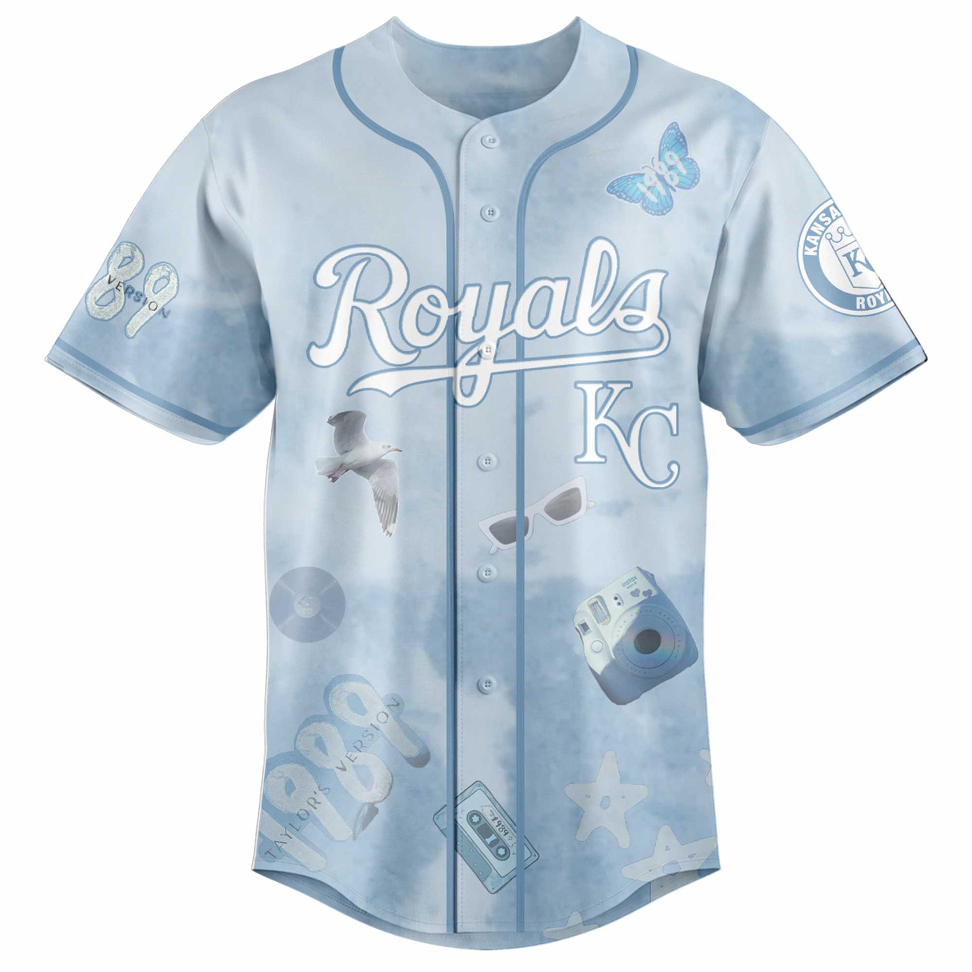 KC 1989 Sky Blue Baseball Jersey