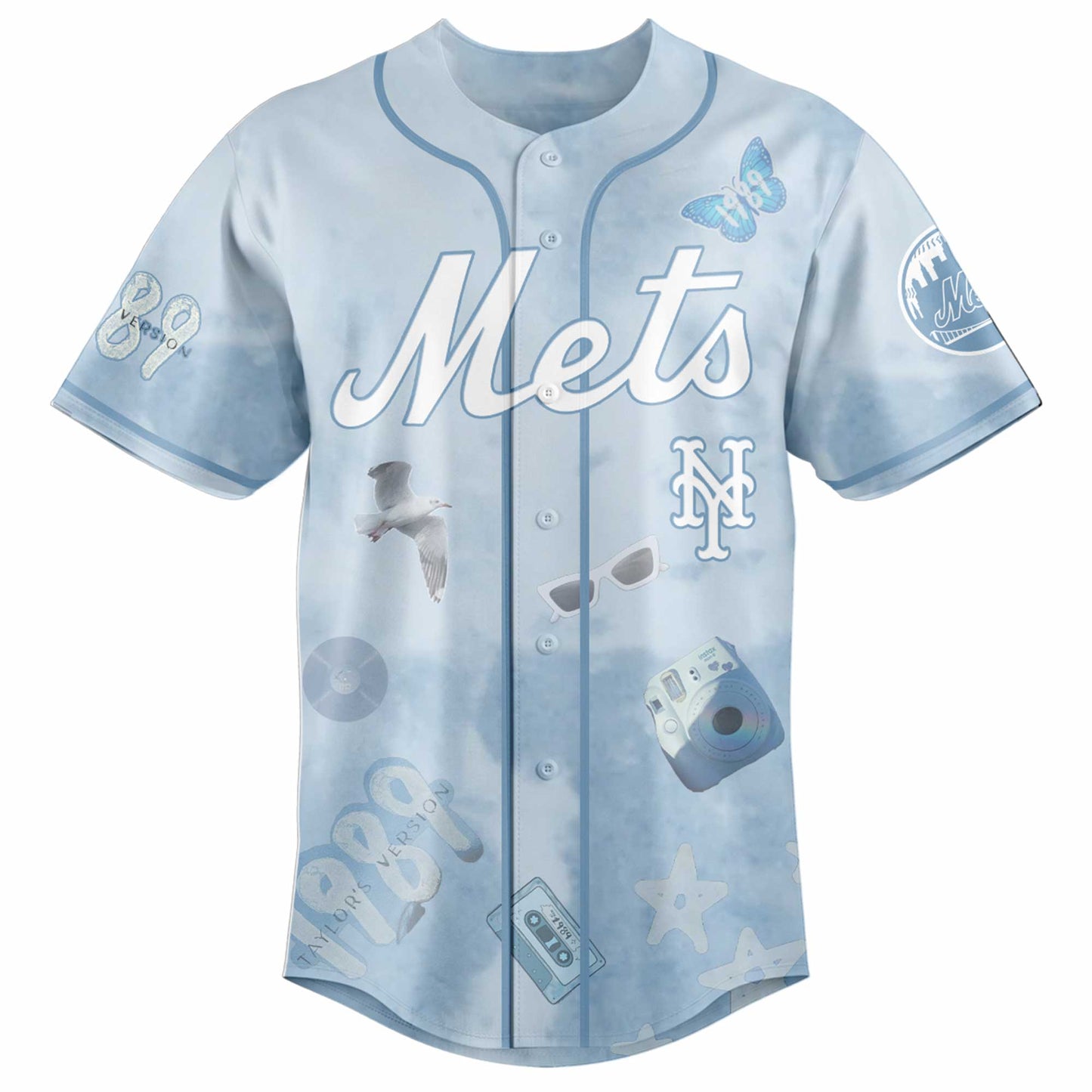NYM 1989 Sky Blue Baseball Jersey