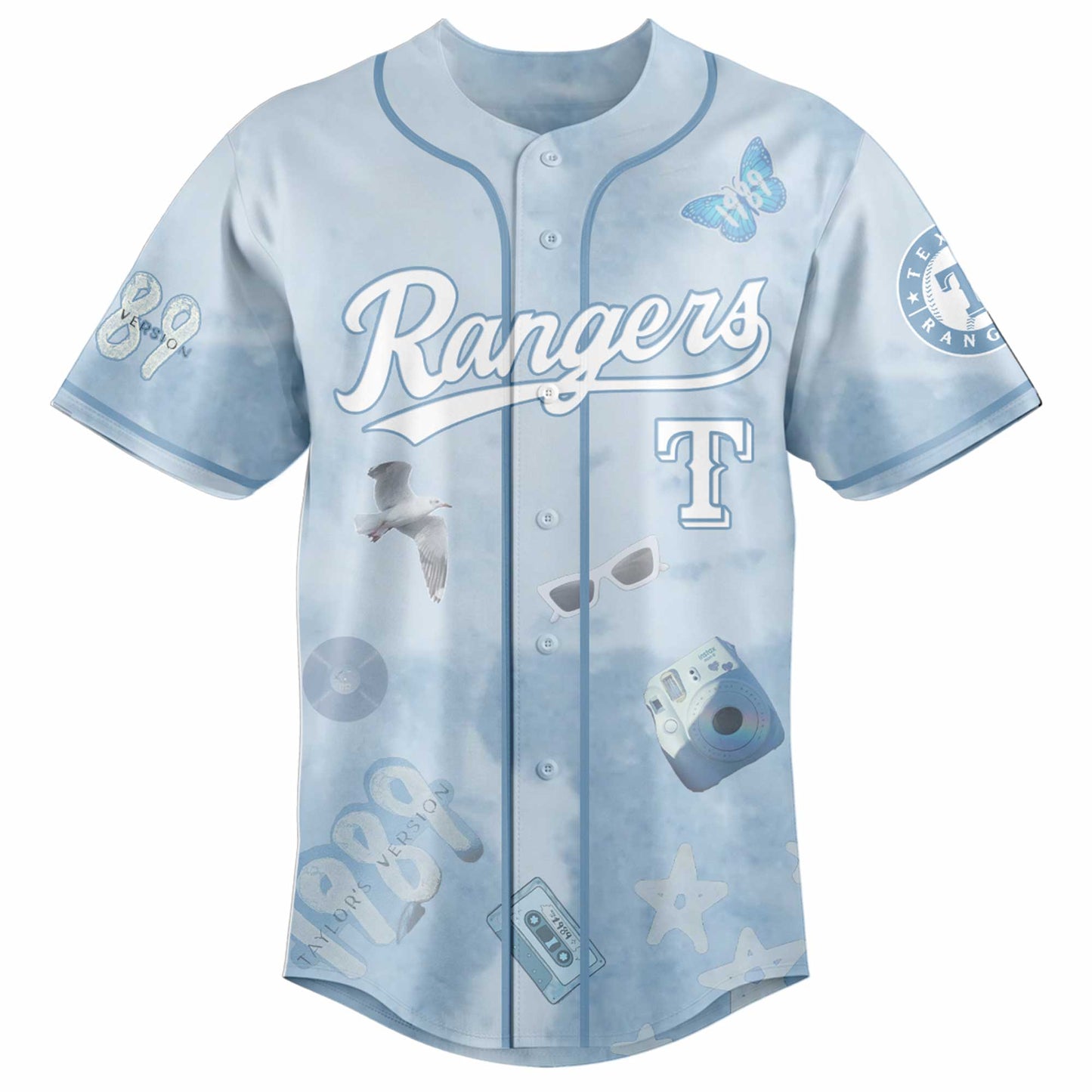 TEX 1989 Sky Blue Baseball Jersey