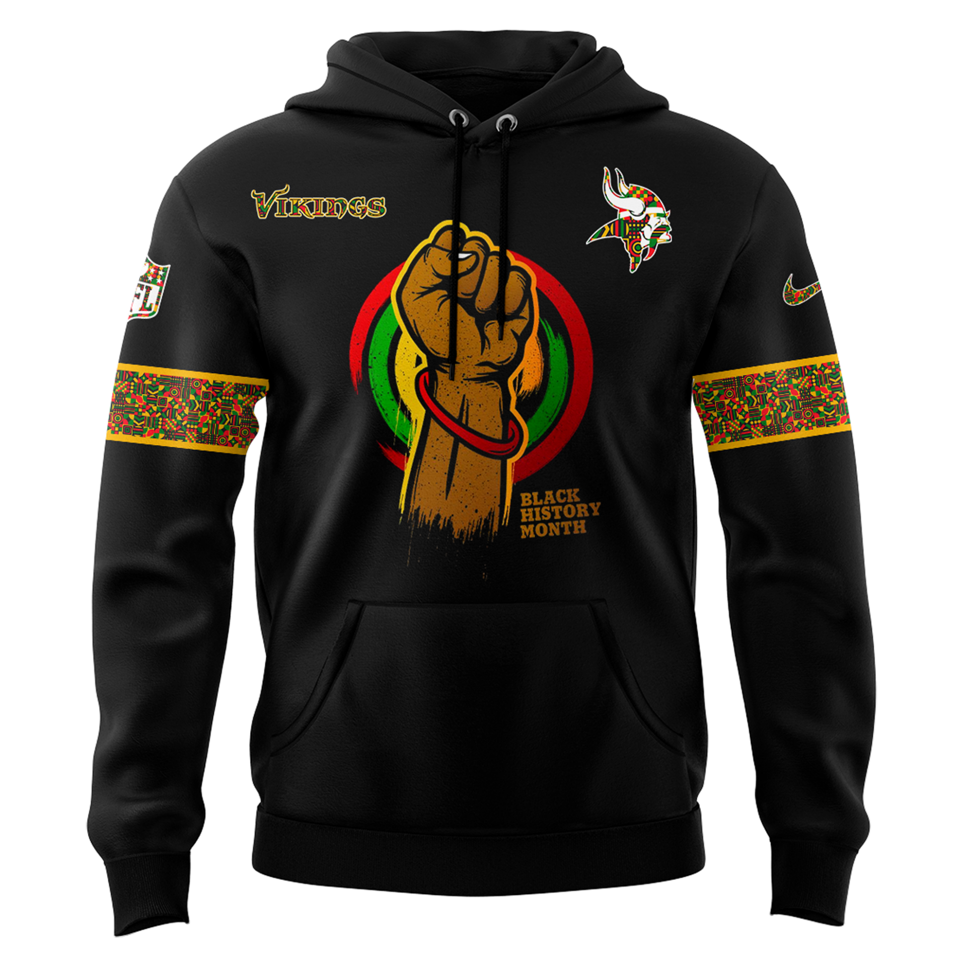 Limited Edition Minnesota Vikings x Black History Month Hoodie Gift For Fan 2025