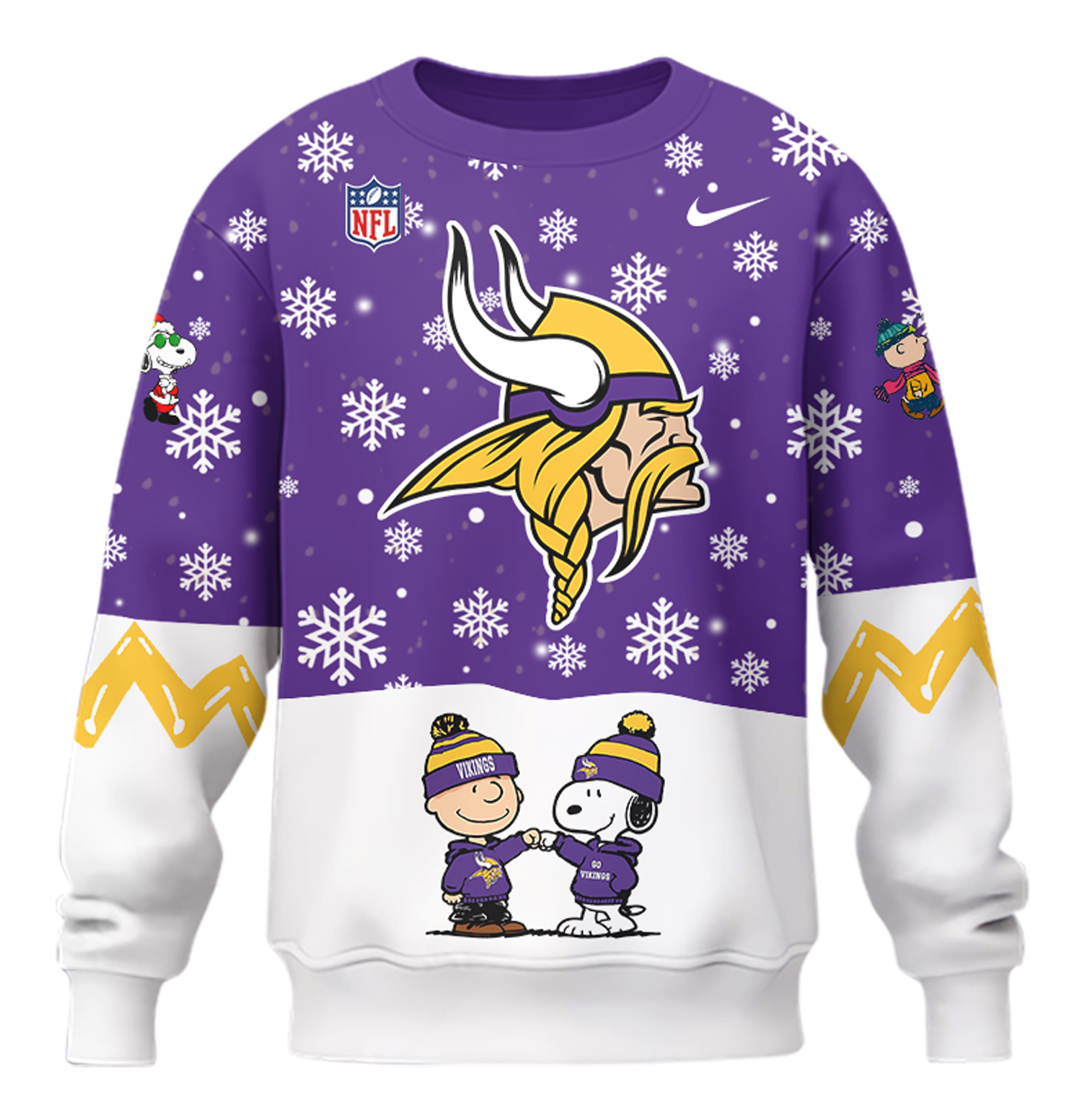 Limited Edition Minnesota Vikings Peanuts Holiday Speciality Sweatshirt 2024