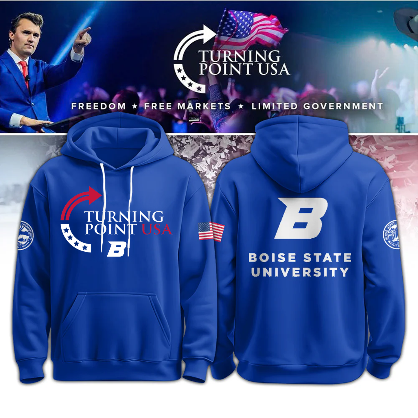 Limited Edition Boise State University x Turning Point USA Hoodie