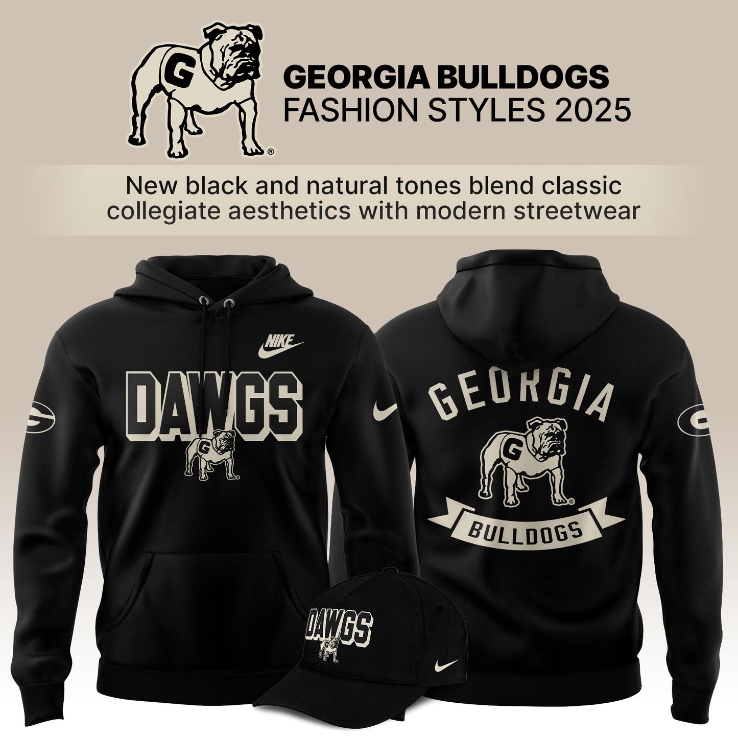 Georgia Bulldogs Bold Fashion 2025 Limited Edition Hoodie - Black