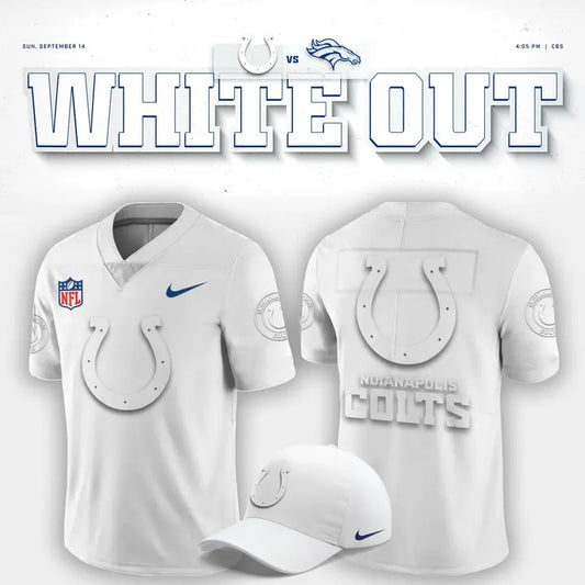 Indianapolis Colts "White Out" Football Jersey V2
